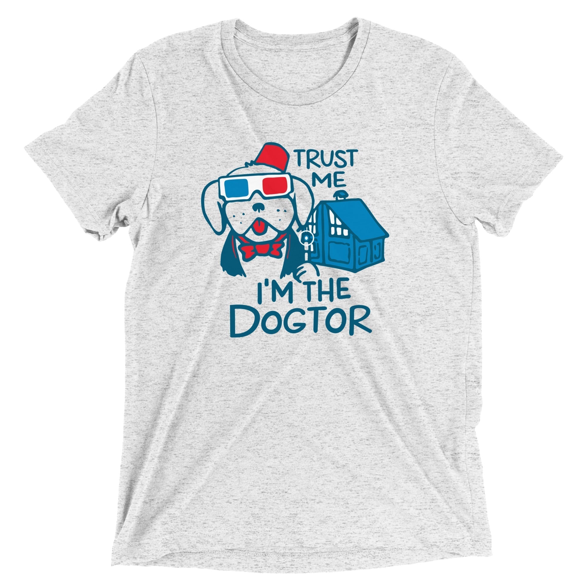 Trust Me, I'm The Dogtor Men's Tri-Blend Tee Hoodie, Sweatshirt | PureTeeCo.com (Image 4)