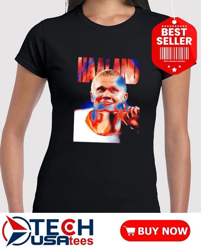 Erling Haaland Manchester City World Cup portrait shirt