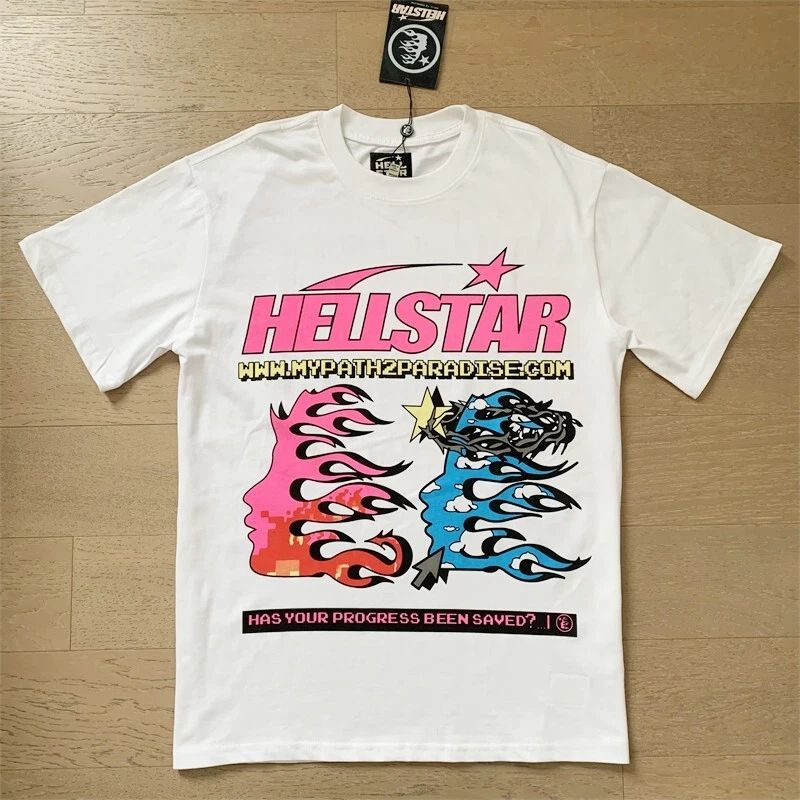 Hell STUDIOS star Sport Logo INS Same style printed Men's short sleeved T-shirt