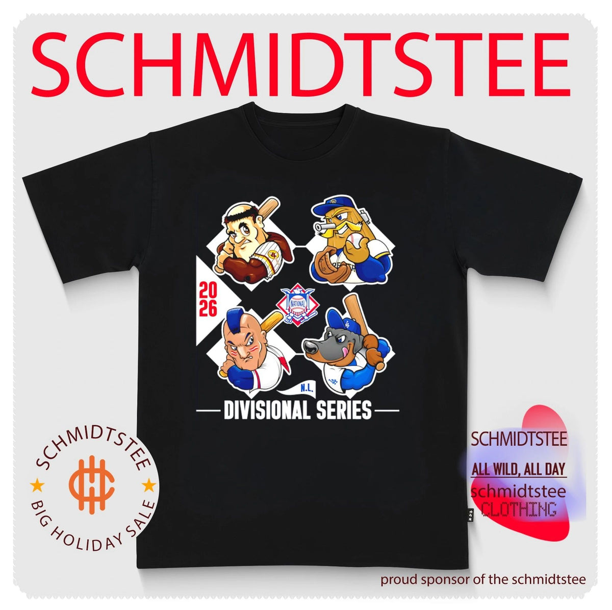 2026 National League Divisional Series Mascot Collage shirt