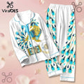 Elvis Presley Peacock Satin Pajama Set