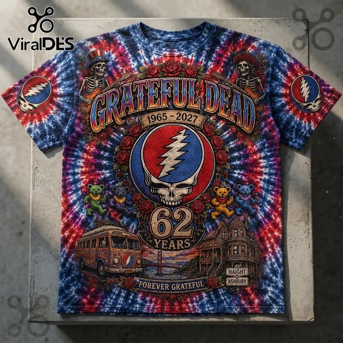 Grateful Dead Haight Ashbury 1965-2027 Anniversary Shirt