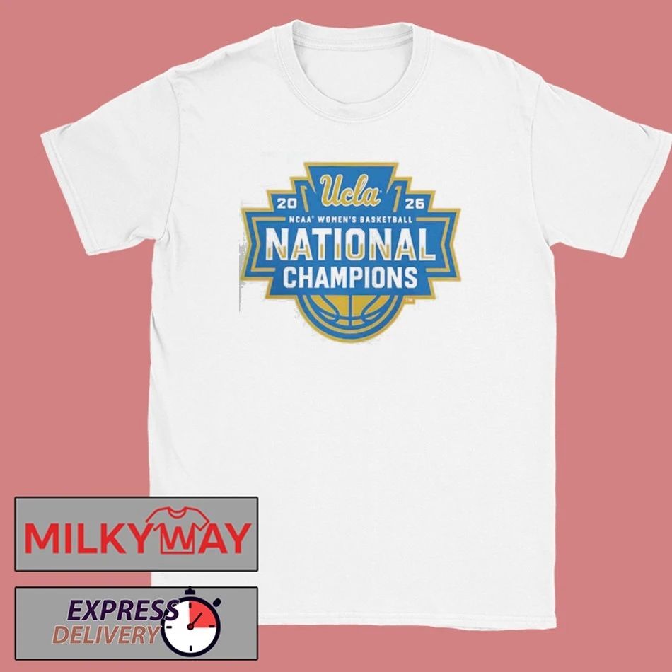 UCLA Bruins 2026 NCAA Women’s Basketball National Champions Fast Lock Logo White T-Shirt