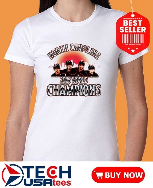 North Carolina Hurricanes 2026 World Champions skyline shirt
