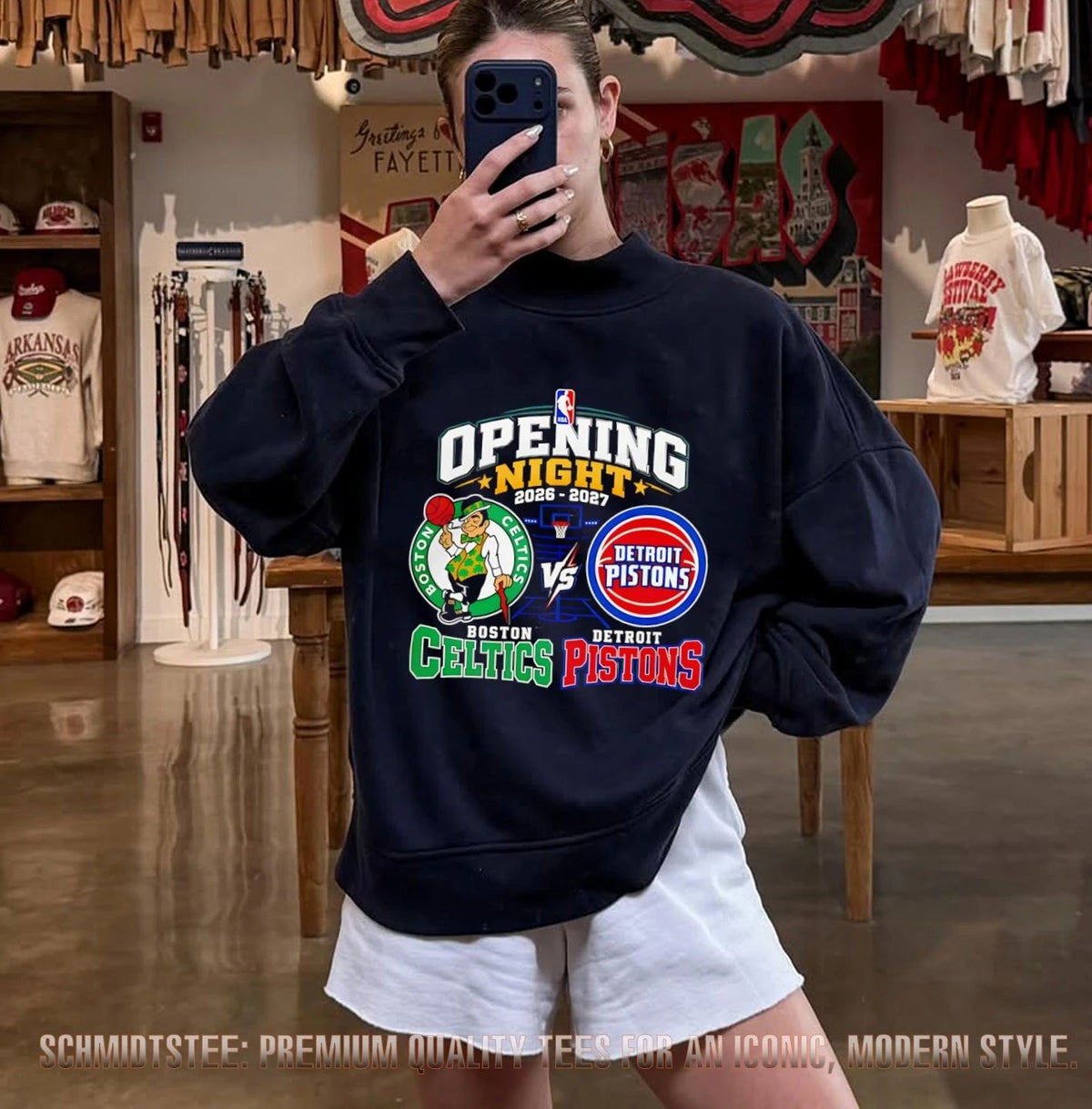 Boston Celtics vs Detroit Pistons NBA Opening Night 2026-2027 matchup shirt