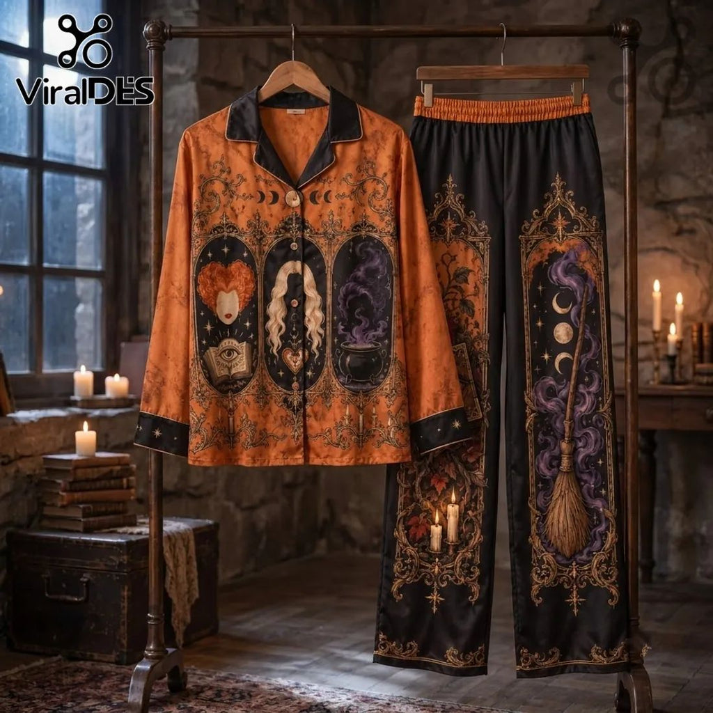 Hocus Pocus Halloween Satin Pajama Set 2026