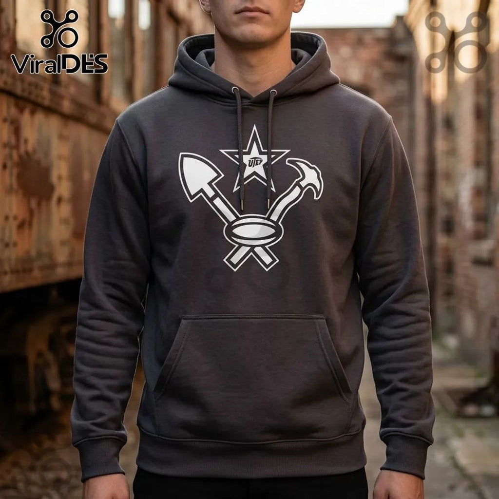 UTEP Miners Football Dark Charcoal Hoodie