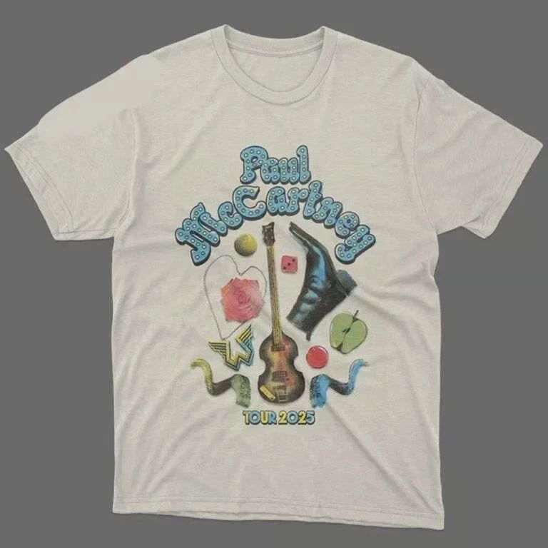Paul McCartney Got Back Tour 2025 Merch Wings And Icon T-Shirt Gift for Fans All