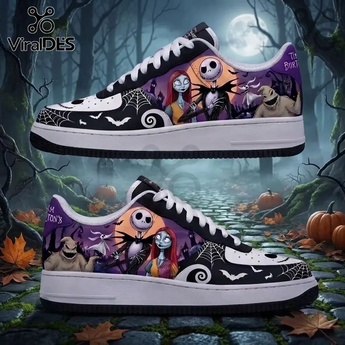 The Nightmare Before Christmas Gothic Halloween Low Top Sneakers