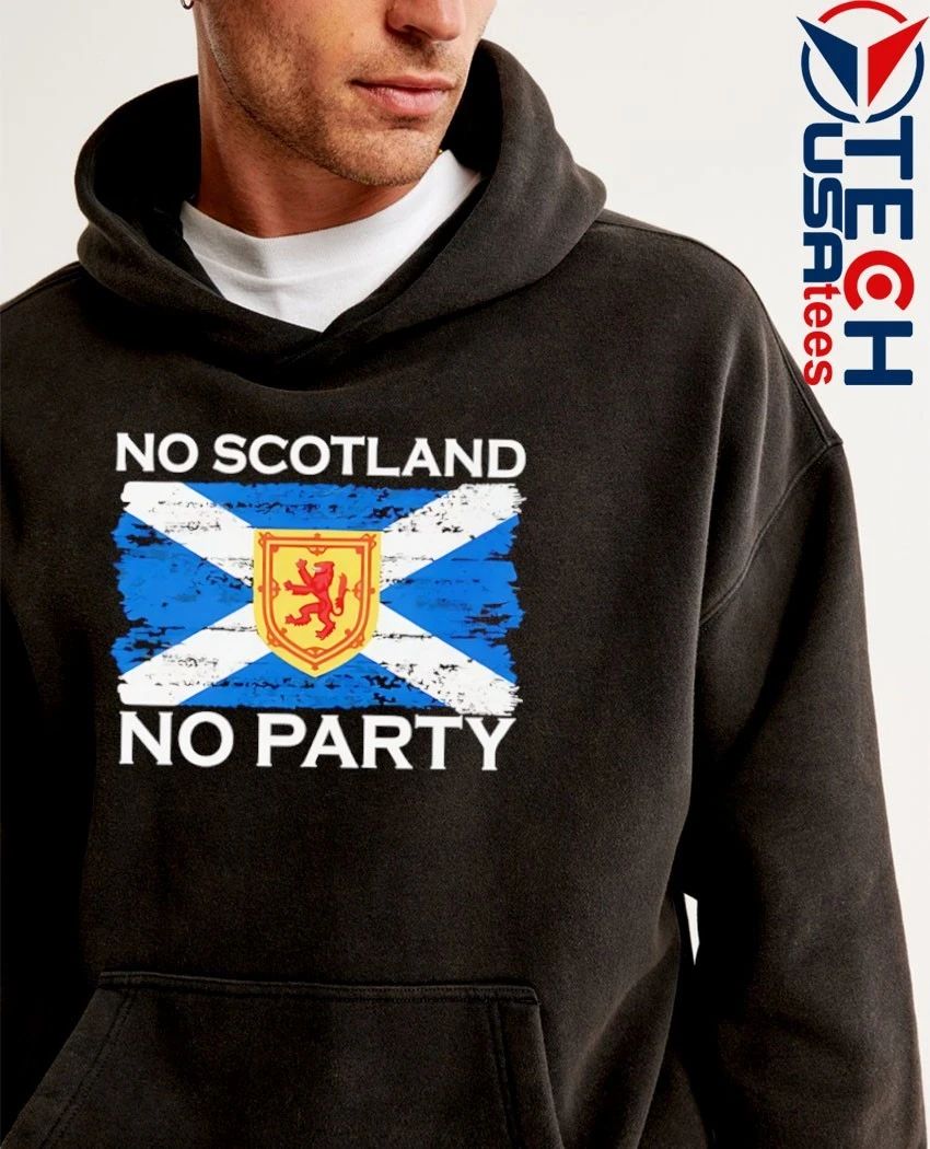 No Scotland no party flag shirt