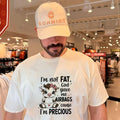 I’m not fat God gave me airbags cause I’m precious cartoon cow shirt