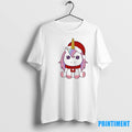 Unicorn Cute Pink With Scarf Heart Christmas Tshirts Sweater