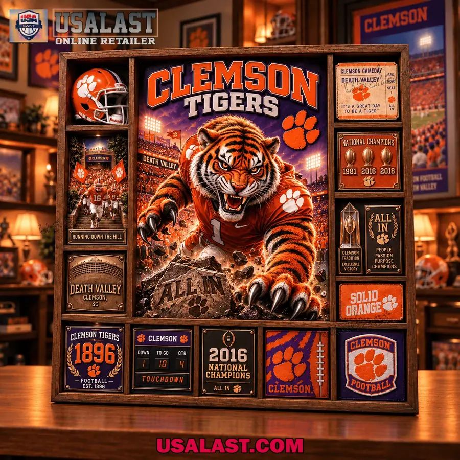 Clemson Tigers Custom Frame Light Box