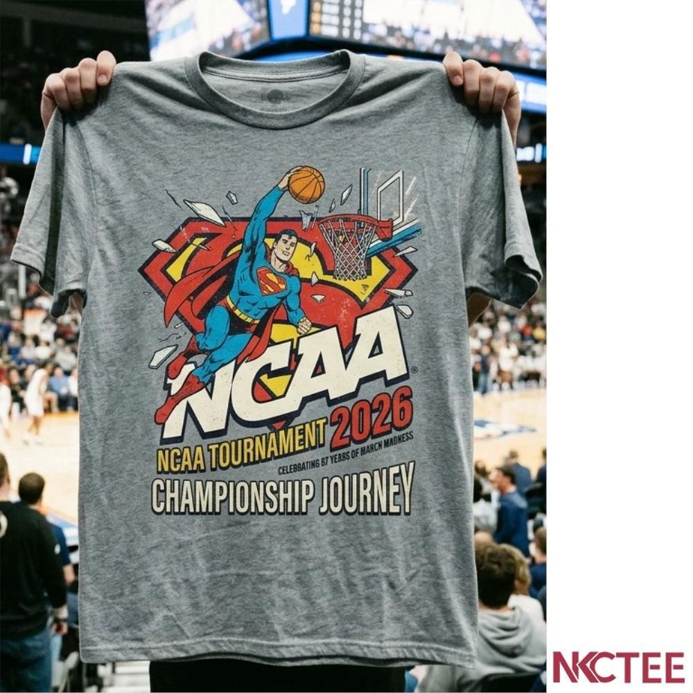 NKCtees NCAA Tournament 2026 basketball Championship Journey Superman shirt