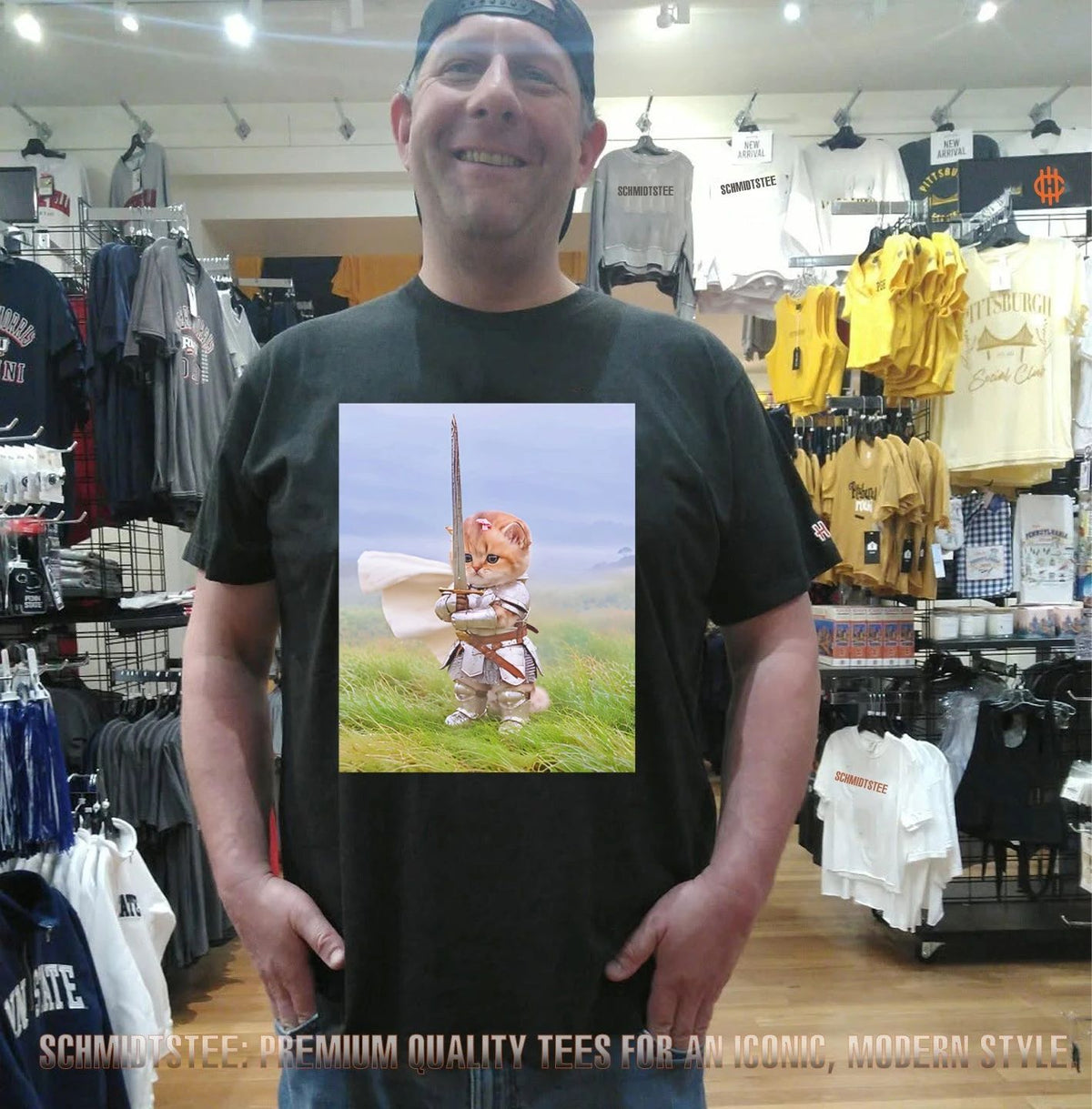 Medieval Cat Knight funny shirt