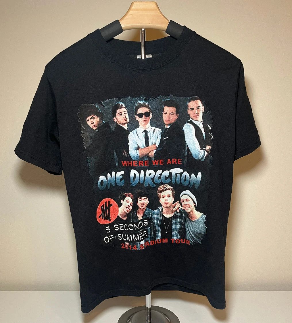 One Direction 2014 Stadium Tour Concert Graphic T-Shirt Vintage Band Tee S-5XL