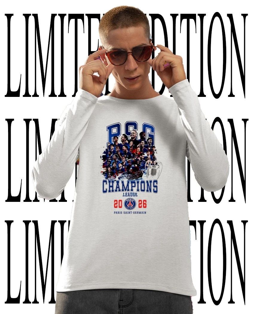 PSG Champions League 2026 Celebration Paris Saint-Germain Soccer T-Shirt