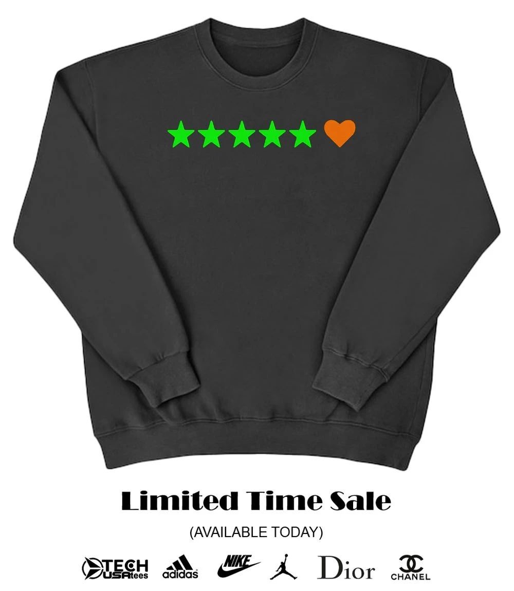 5 stars 1 heart review shirt