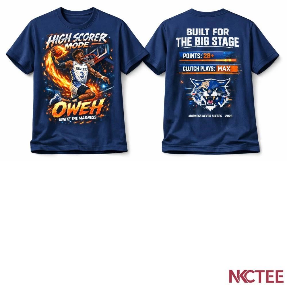 NKCtees Otega Oweh High Scorer Mode T-Shirt – Kentucky Wildcats March Madness 2026 Tee