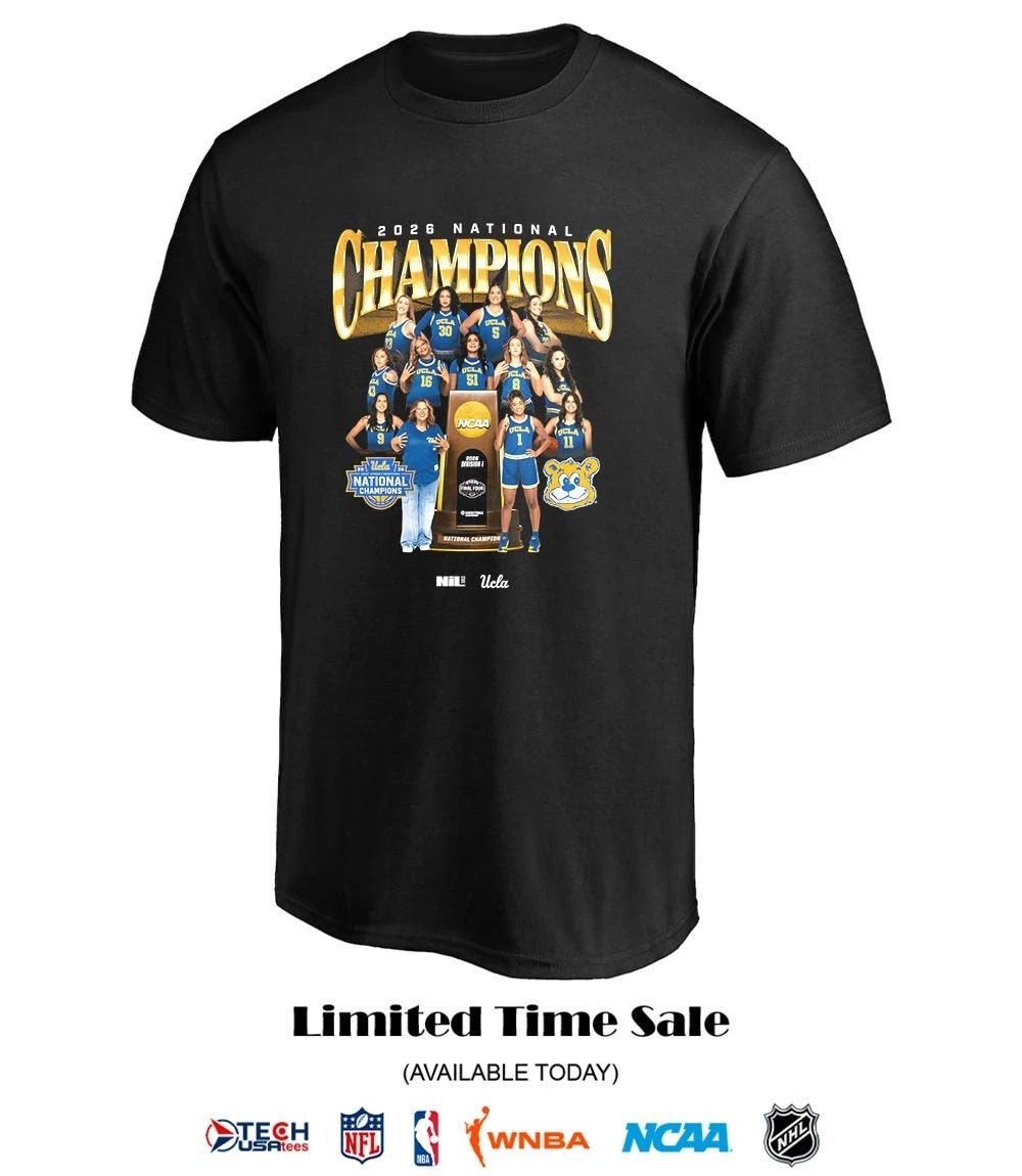 UCLA Bruins 2026 NCAA Women’s Basketball National Champions Trophy shirt