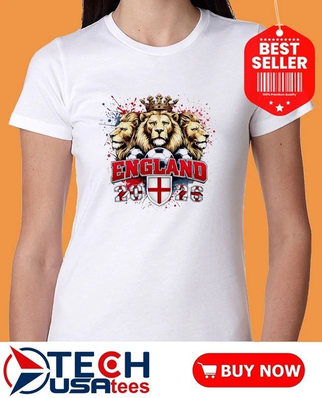 England World Cup 2026 Three Lions shield shirt