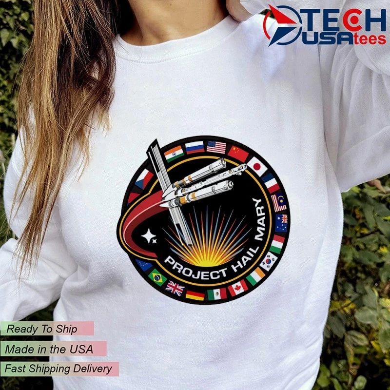 Project Hail Mary flag logo shirt