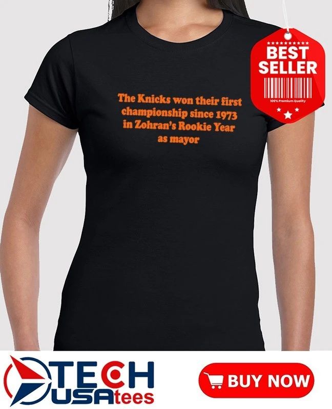 The Knicks won their first Championship since 1973 in Zohran’s Rookie Year shirt