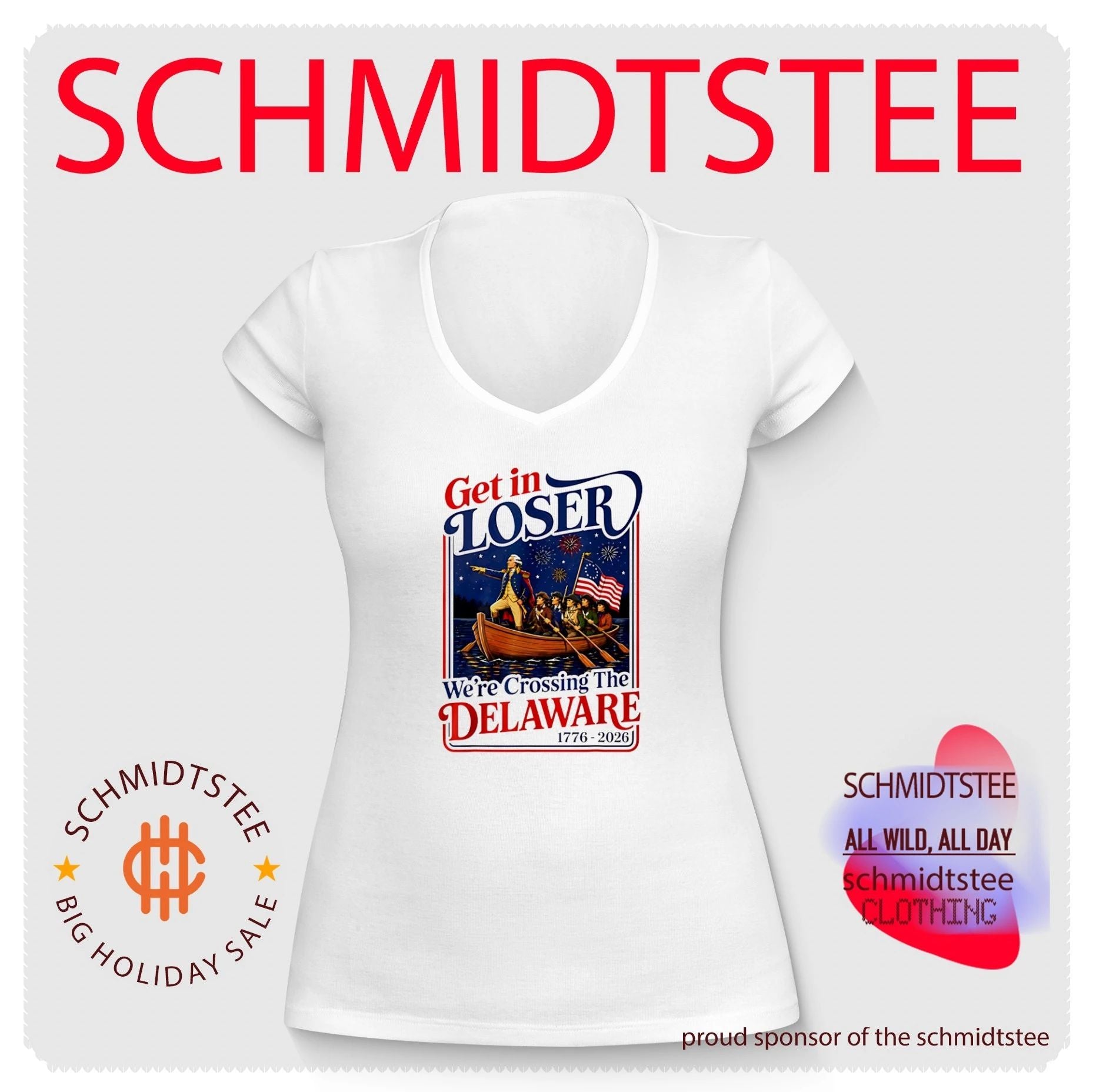 2026 Get in Loser We’re Crossing The Delaware 4th of July shirt