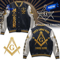 Freemason Navy Blue Custom Baseball Jacket