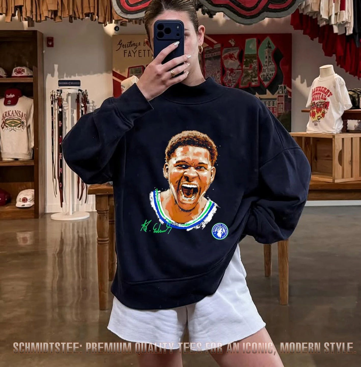 Anthony Edwards Minnesota Timberwolves Portrait Signature shirt