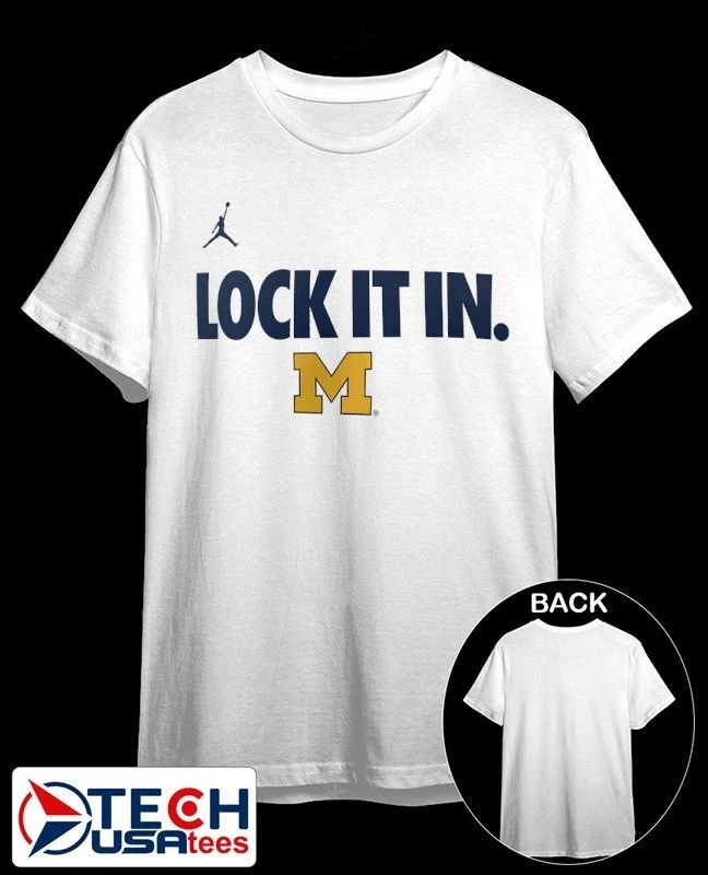 Lock it in Michigan Wolverines 2026 On-Court Bench shirt