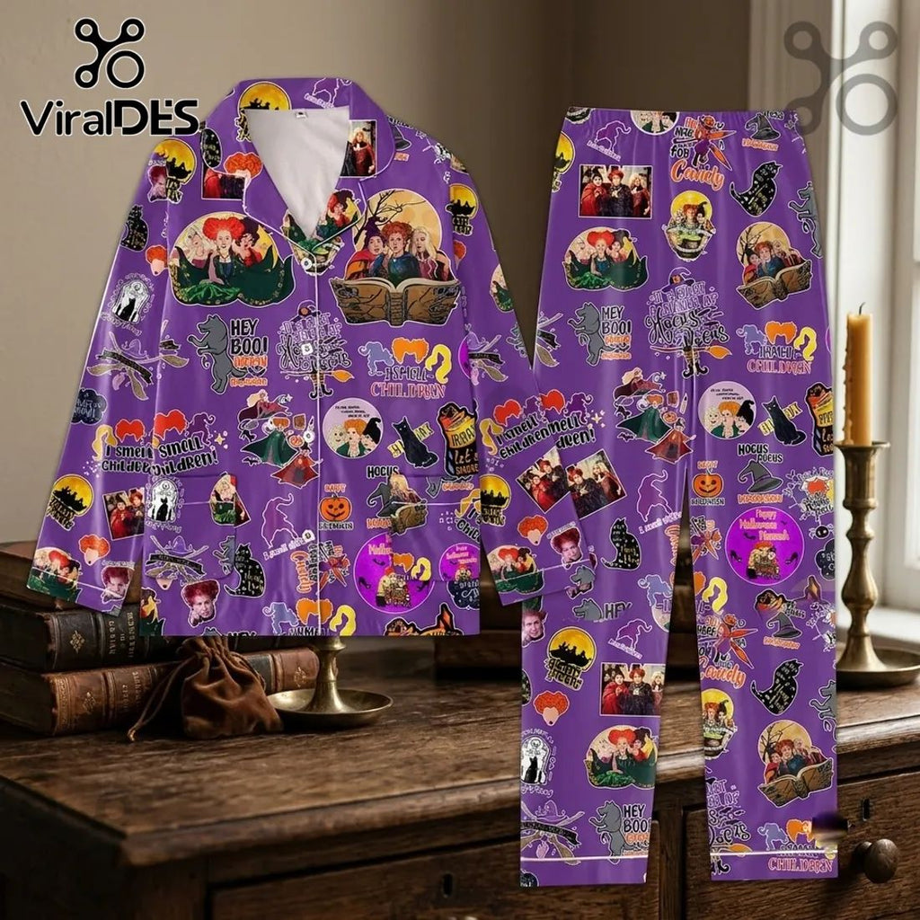 Hocus Pocus Sisters Purple Pajama Set