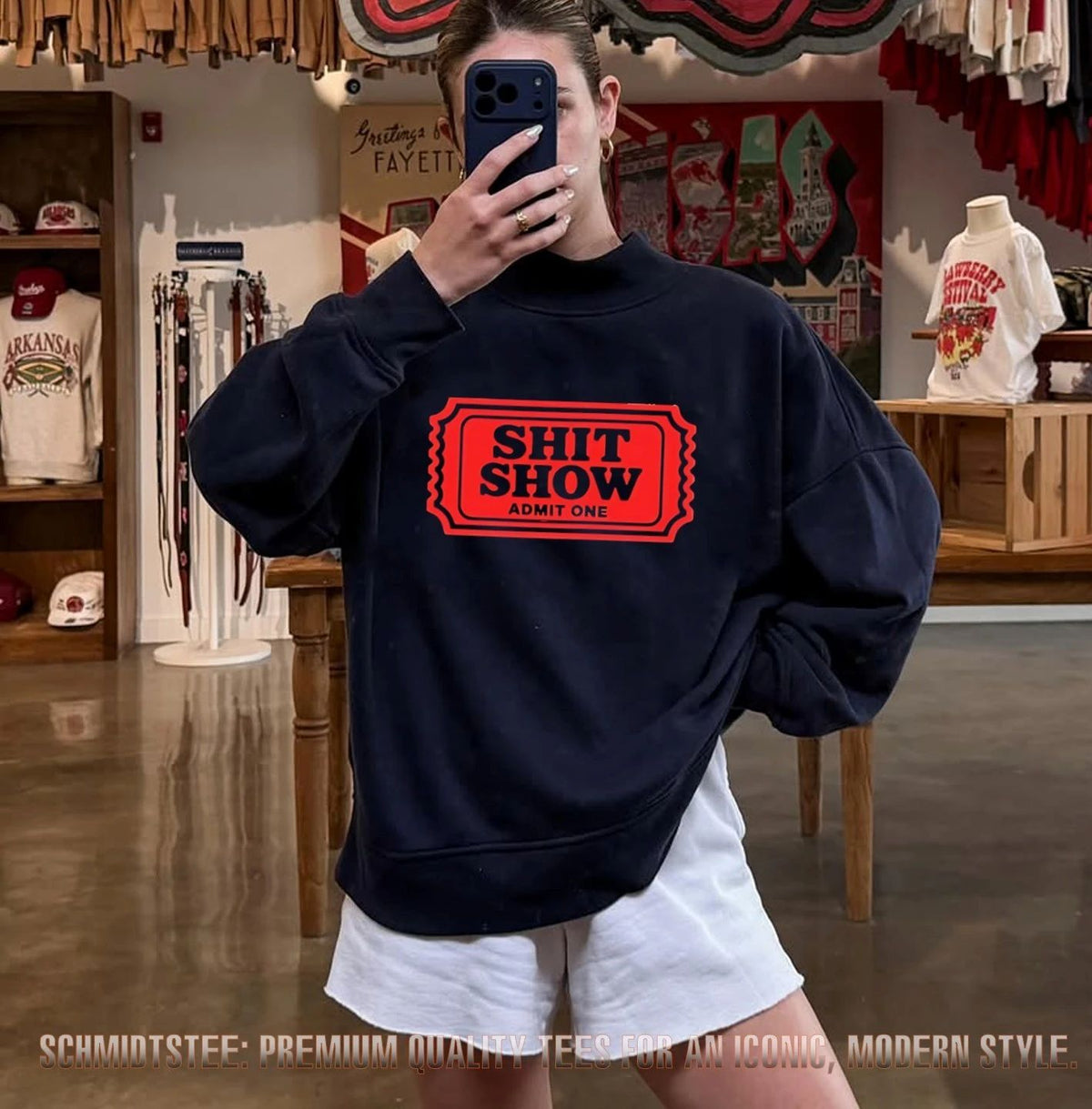 Shit Show Admit One ticker shirt