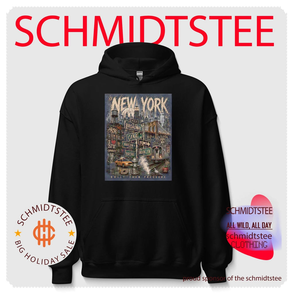 New York City built from pressure skyline graphic shirt