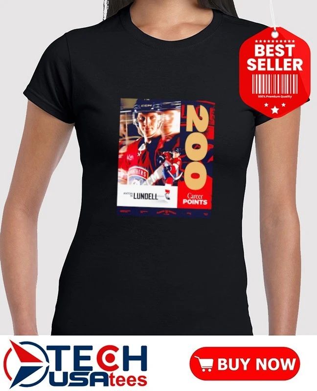 Anton Lundell Florida Panthers 200 Career Points shirt