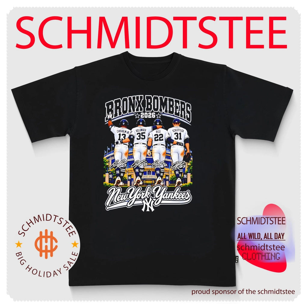 New York Yankees Bronx Bombers 2026 Chisholm Jr Bellinger Rice Schlittler signature shirt