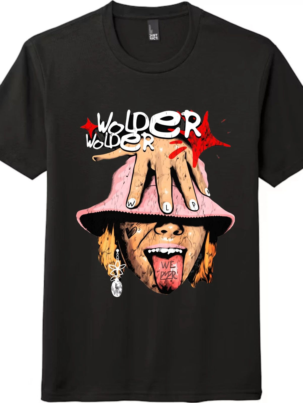Edgy Street Style WOLDER WOLDER Print T-Shirt Unisex Casual Tee