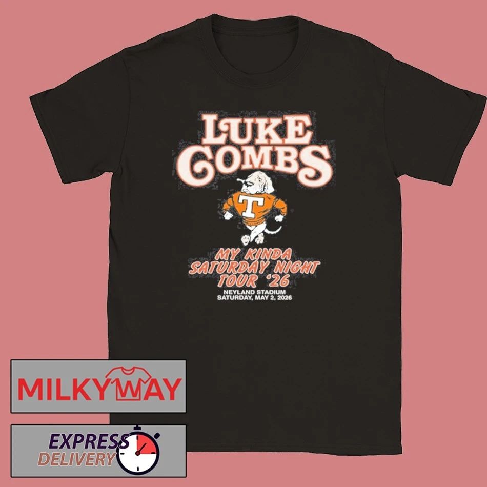 May 2 2026 Luke Combs WHITE T-Shirt University Of Tennessee TOUR shirt