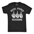 Mens Funny T Shirts Rock Paper Scissors Middle Finger Sarcastic Graphic Novelty