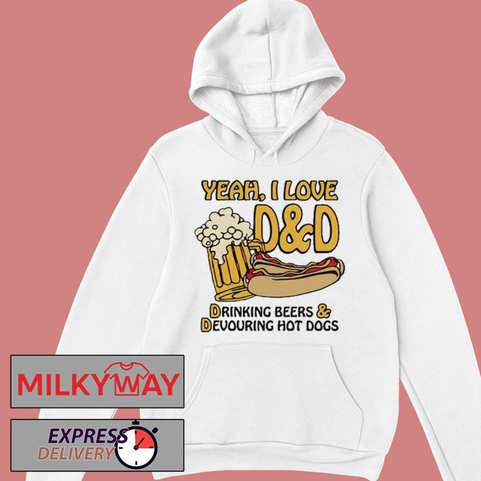 Yeah, I Love D&D, Drinking Beers & Devouring Hot Dogs Shirt