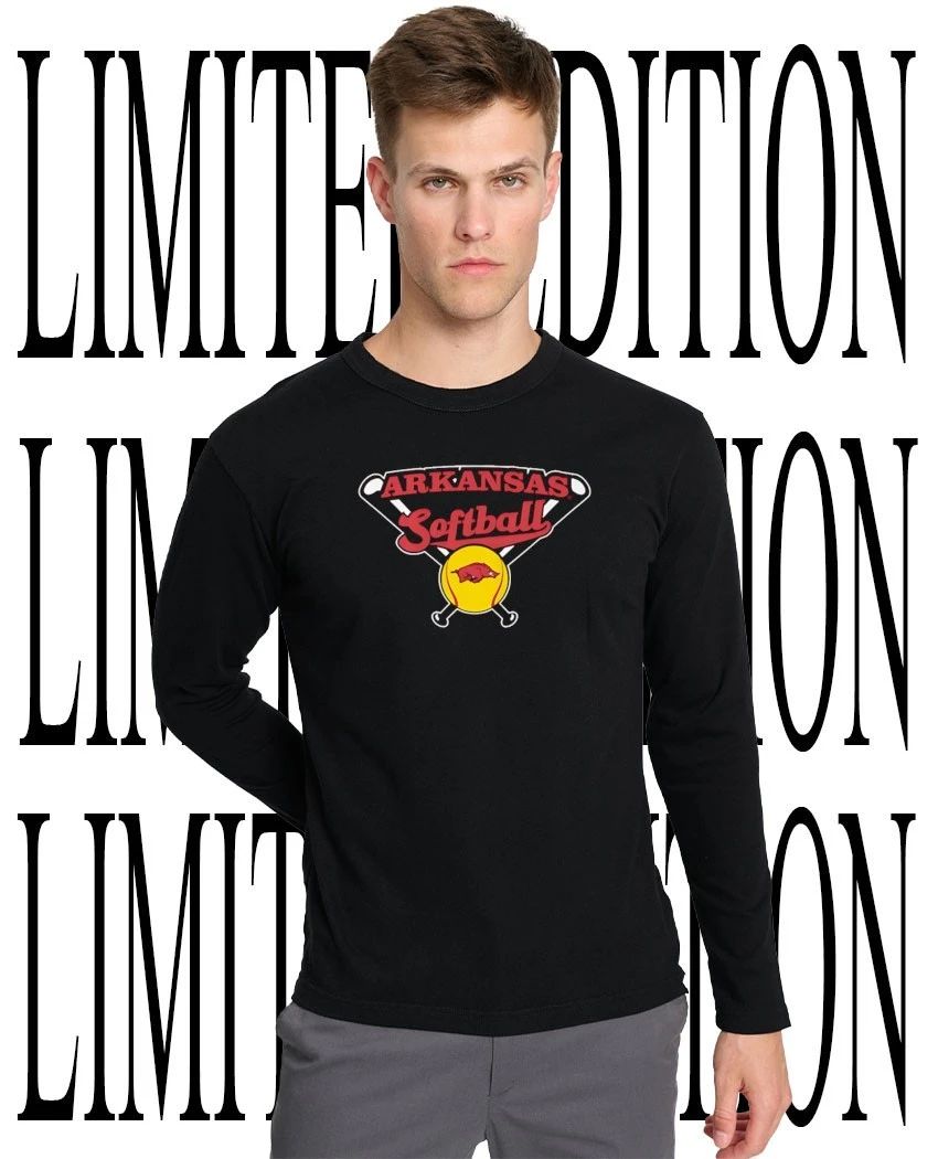 Arkansas Razorbacks Softball Crossed Bats logo shirt
