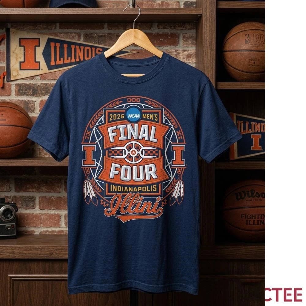 NKCtees 2026 NCAA Tournament Final Four Illinois Fighting Illini men’s basketball shirt