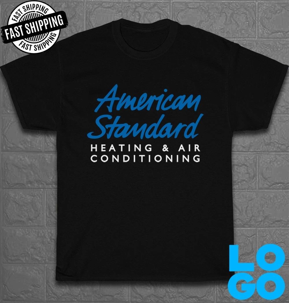 New American Standard Heating & Air Conditioning Logo T-Shirt USA Size S to 5XL
