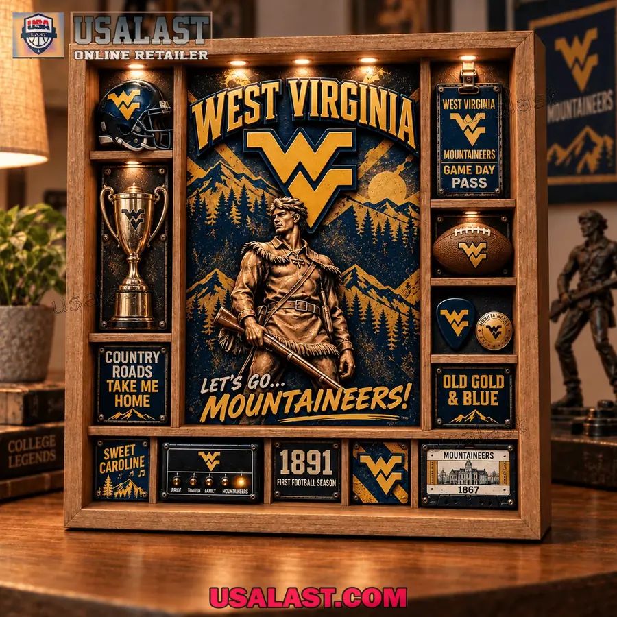 West Virginia Mountaineers Custom Frame Light Box