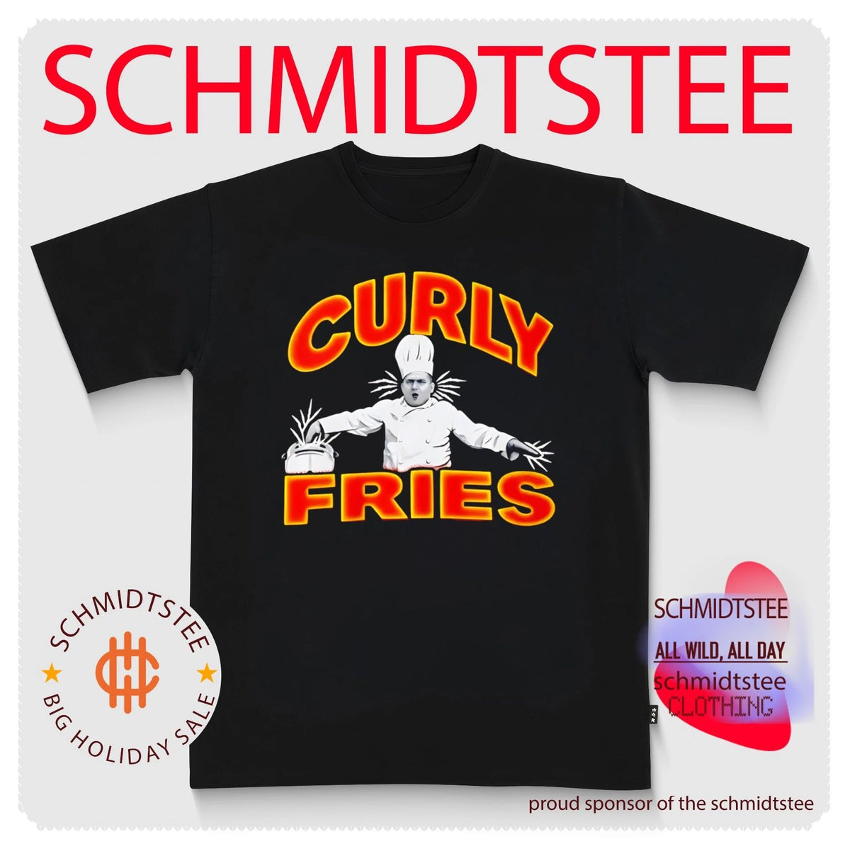 The Three Stooges Curly Fries 90s shirt