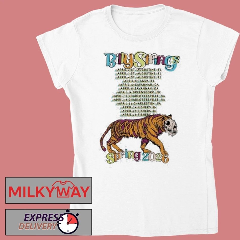Billy Strings Spring 2026 Tour Tiger Battle shirt