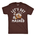 Mens Funny T Shirts Lets Get Mashed Sarcastic Thanksgiving Dinner Graphic