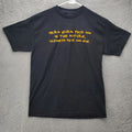 Vintage Top Heavy Quote T Shirt Mens Medium Funny Y2K Skater Grunge "Hard Work"