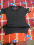 Women's Longline Cache Cache H/S T-Shirt | Size L/XL | Stretch Tunic Top | 37" C