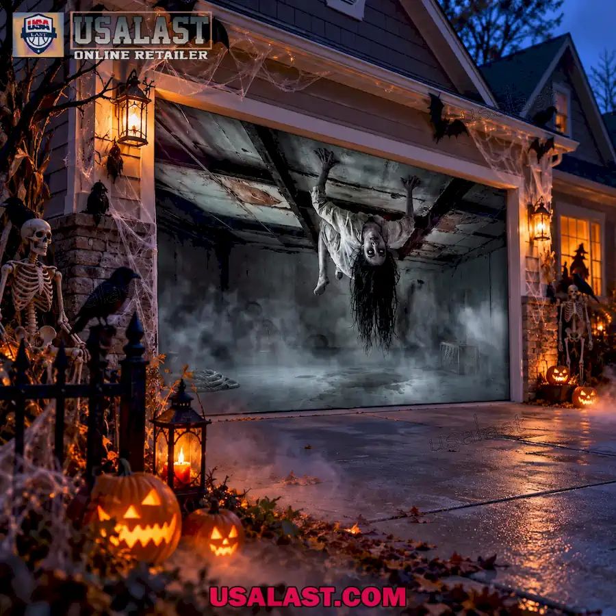 Garage Phantom Halloween Garage Door Banner